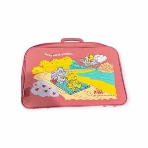 VTG Care Bears 80s Pink Suitcase Travel Bag
